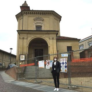 Il sindaco Anna Macchia e il cantiere di lavoro al San Giovanni.