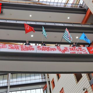 Il flash mob all'ospedale di Asti del 21 aprile scorso