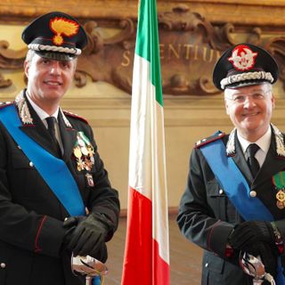 Il Colonnello Federici (a sinistra), ritratto con il Generale Angrisani