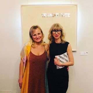 Feofeo con la curatrice Raffaella A. Caruso