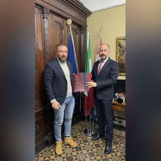 Il consigliere Filippone con il sindaco Maurizio Rasero