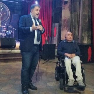 Fornaro e Castaldo ritratti nel corso di un evento pre covid al Diavolo Rosso