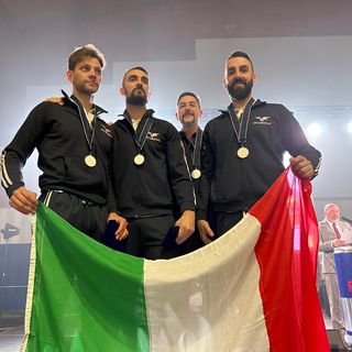 Da sinistra Alessandro Binello (astigiano), Andrea Cardinali (marchigiano di Jesi), Stefano Falagiani (livornese di Cecina) e Marco Soro (perugino)