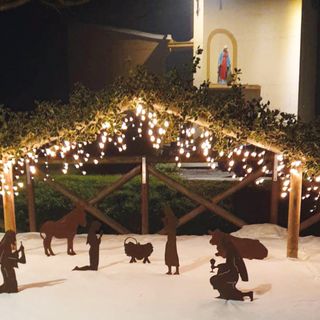 Il presepe allestito a Frinco