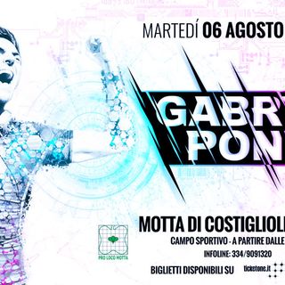 Gabry Ponte martedì 6 agosto sarà a Motta di Costigliole