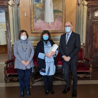 La dottoressa Gianino con il sindaco Rasero e l'assessore Cotto