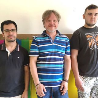 Il sindaco Gianluca Forno tra Andrea Orrù (a sinistra) e Danilo Martinengo