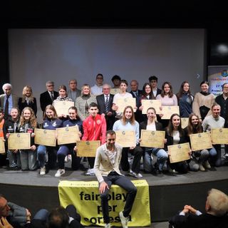 Vincenzo Nibali lo scorso anno &quot;testimonial&quot; della Consegna Premi Panathlon &quot;Studio &amp; Sport&quot; 2021/2022