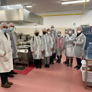 Immagini del sopralluogo effettuato ieri mattina presso il centro cottura