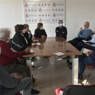 Nella foto, da sinistra a destra: Beppe Castino, Paolo Casalegno,Enrica Coppo, Carmen Soffranio, Mariangela Cotto, Roberto Giolito, Marco Spriano, Marcello Parola, Elena Ferrua