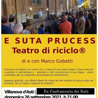 La locandina dello spettacolo in programma domenica a Villanova d'Asti