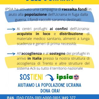 La locandina della raccolta fondi