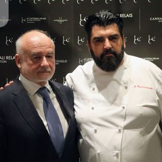 Antonino Cannavacciuolo con Livio Negro titolare del resort (MerfePhoto)