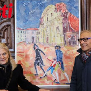Pinsoglio ritratto con Carla Forno, direttrice del Centro Studi Alfieriani. A fine articolo numerosi altri scatti realizzati da Efrem Zanchettin - Merfephoto