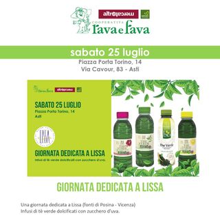 Giornata dedicata agli infusi di the verde bio da NaturaSì di piazza Torino