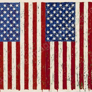 Quadro rielaborazione della bandiera USA