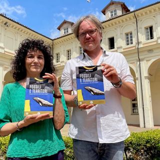 L'autrice, Laura Nosenzo, con il presidente del Distretto Gianluca Forno