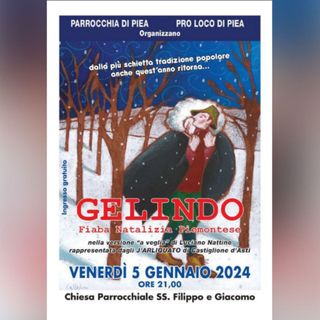 La locandina della rappresentazione in programma venerdì sera a Piea