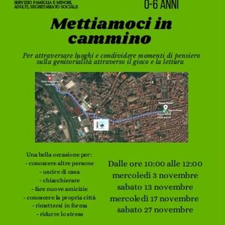La locandina dell'iniziativa &quot;Mettiamoci in cammino&quot;