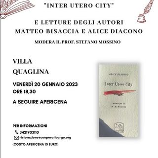 La locandina della presentazione letteraria