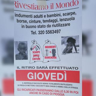 A Buttigliera d'Asti, volantini per la raccolta abiti usati, ma sarebbe una truffa