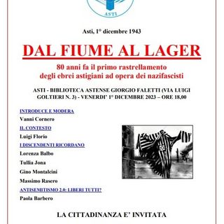 Dal Fiume al Lager: convegno in Biblioteca Astense per non dimenticare