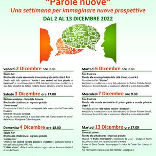 Ad Asti la Settimana dei diritti delle persone con disabilità, dal 2 al 13 dicembre