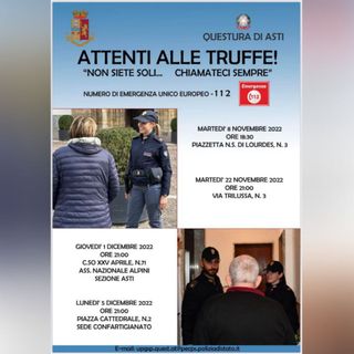 La locandina dei prossimi incontri del progetto