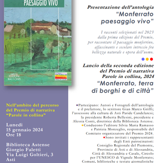 Parole in collina: il Premio di narrativa che celebra il Monferrato