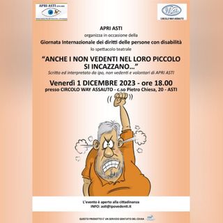 La locandina dello spettacolo in programma il primo dicembre