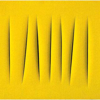 Lucio Fontana, concetto spaziale giallo
