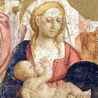 Madonna del Latte nell'affresco attribuito a Gandolfino