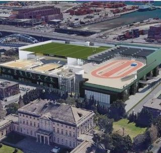 Un render del mall of sport di Genova (immagine dal sito dell'azienda costruttrice)