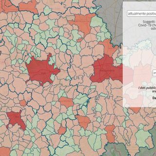 Mappa interattiva Covid in Piemonte