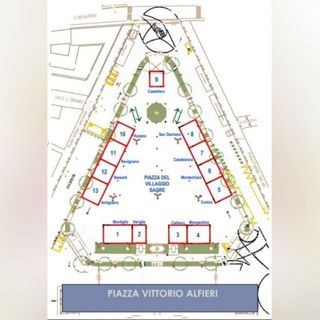 La piantina delle 'casette' delle Sagre 2022
