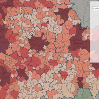 La mappa regionale dei contagi Covid