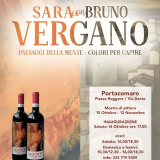 La locandina della mostra portacomarese di Sara e Bruno Vergano