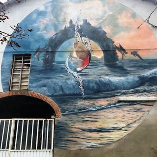 Il murale realizzato a Castellero