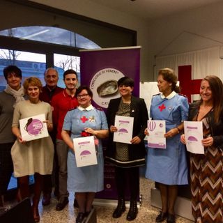 Lo staff del Centro durante la presentazione del progetto