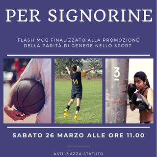 Sport e parità di genere: sabato 26 marzo un flash mob in piazza Statuto