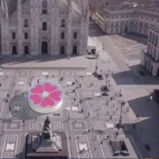 Fotomontaggio padiglione primula di Boeri in piazza del Duomo