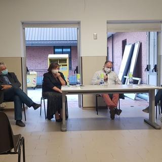 Nella foto, da sinistra: Paola imarisio, Renato Parisio, Mariangela Cotto, Maurizio Rasero, Stefania Morra, Don Rodrigo Limeira