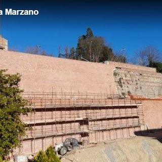 Lo screenshot del post Facebook con cui l'assessore Marzano ha annunciato il completamento del muraglione