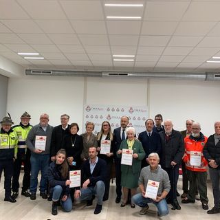 Foto di gruppo per i premiati