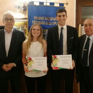Veterani dello Sport consegnano diplomi a Matilde Vitillo e Claudio Gualtieri