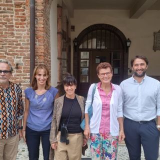 Mario Nosengo Maria Teresa Forcelli, Nadia Macis (Piemonte dal vivo), l'assessore Ausilia Quaglia e il sindaco Simone Nosenzo