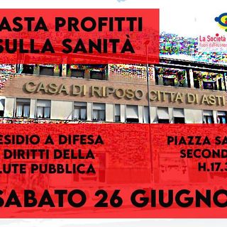 La locandina del presidio in programma sabato pomeriggio