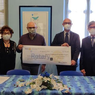 Il Rotary Club di Asti ha consegnato all'Astro la prima parte dei fondi del progetto “Protezione Famiglie Fragili”