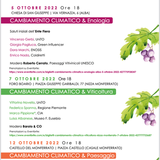 Tre convegni sul cambiamento climatico in programma a ottobre in Piemonte