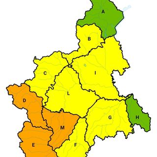 L'allerta meteo prevista per la giornata di sabato